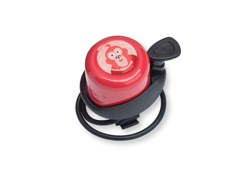 Red bike bell with orangutan artwork