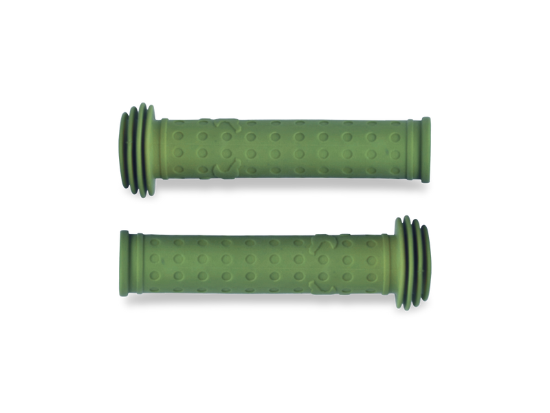 Green silicone bike grips