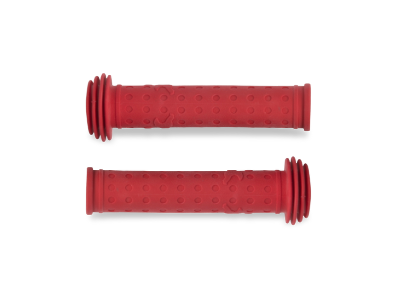 Red silicone bike grips