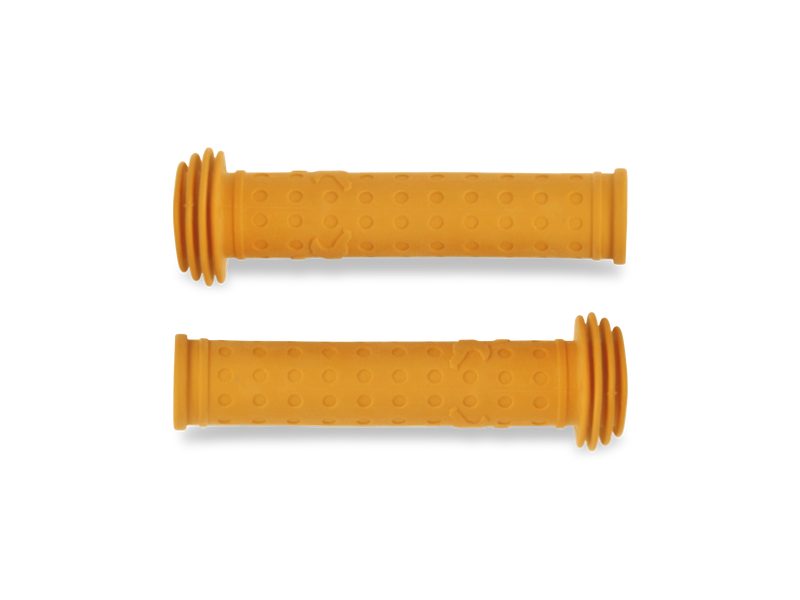 Yellow silicone bike grips
