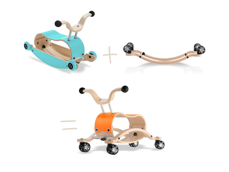 mini-flip with a racebase transforms into a spinning toy
